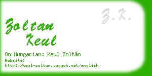 zoltan keul business card