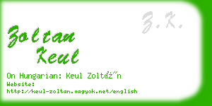 zoltan keul business card